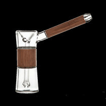 Marley Natural Glass & Walnut Bubbler