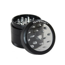SharpStone Grinder - 4 Piece - Clear Top - Black